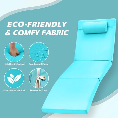 Chaise Lounge Chairs Outdoor Set of 2, Comfy Outside Wicker Patio Pool Lounge...