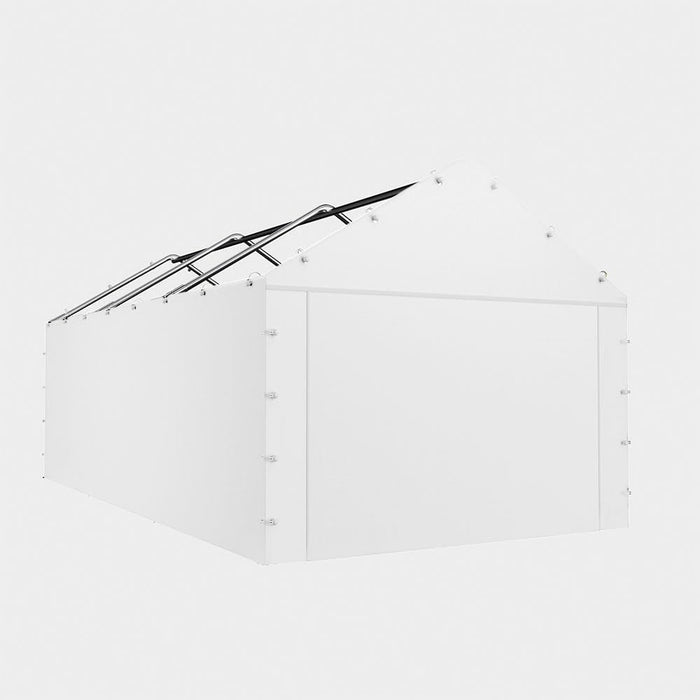 10 * 20 FT Carport Replacement Sidewall kit Panel Set of 4, 180G PE Waterproof & UV Protected Replacement Sidewall Cover, White