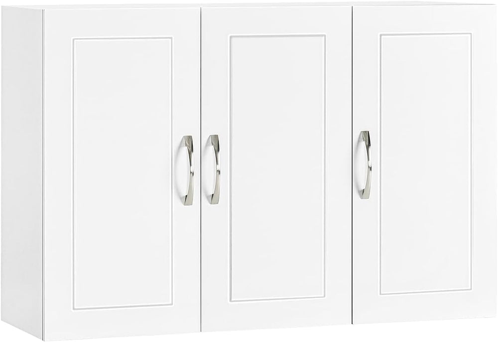 SoBuy Bathroom Wall Cabinet, Large 3-Door, 23.6 x 11.8 x 35.4 in, White