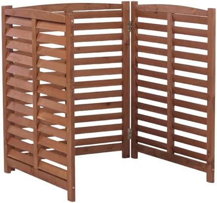 Knocbel Privacy Screen Solid Wood Decorative Fences Air Conditioner Fence Tra...