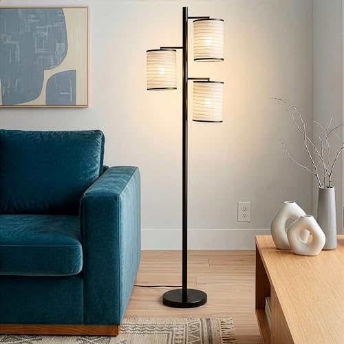 Brightech Liam Floor Lamp, Great Living Room Décor, Tree Lamp for Offices, As...