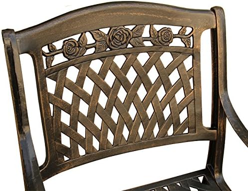 Oakland Living Rose Outdoor Aluminum Dining Chair, Bronze