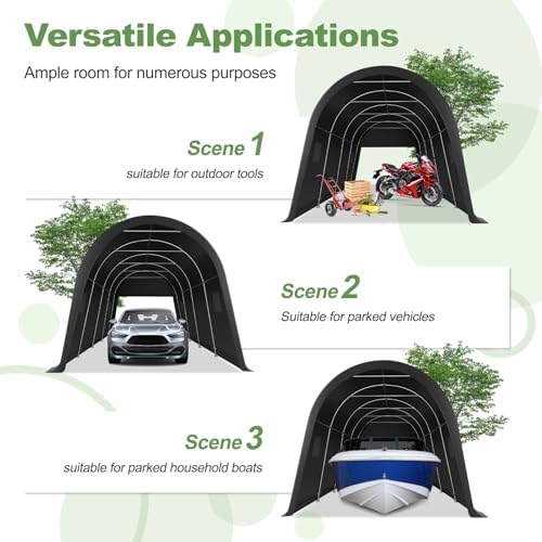 COBIZI Carport Canopy 10x20 Heavy Duty Portable Garage,