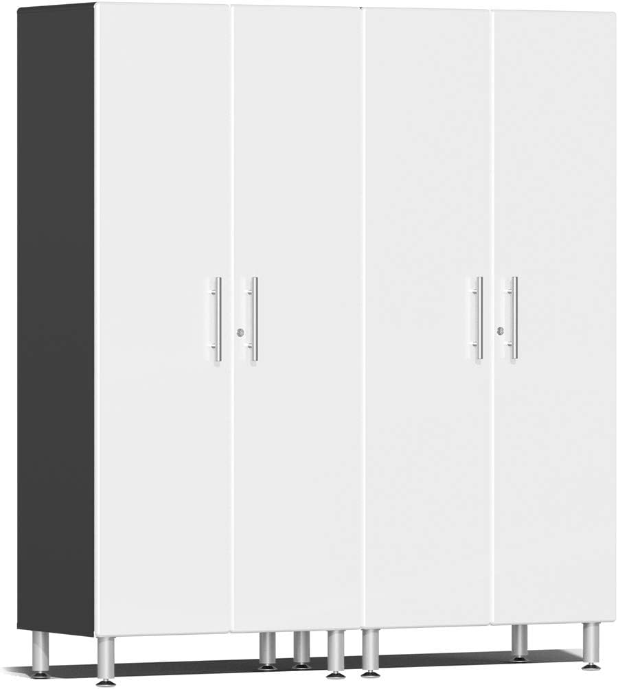 Ulti-MATE UG22620W 2-Piece Tall Garage Cabinet Kit in Starfire White Metallic