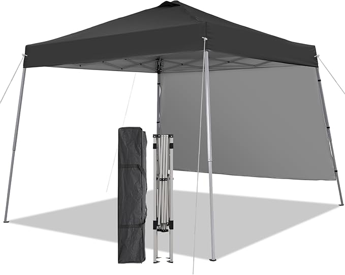 Canopy Tent, 10X10 FT Pop Up Canopy Outdoor Tent Slant Legs with Carrying Bag...