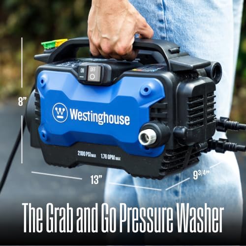 Westinghouse ePX3100s Electric Pressure Washer, 2100 Max PSI 1.76 Max GPM wit...