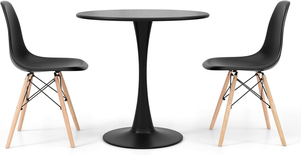 GIANTEX Round Dining Table Set for 2, 32" Kitchen Table and Chairs with ...