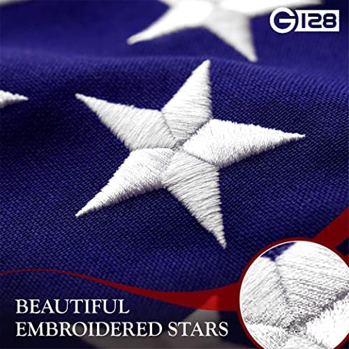 G128 6x10 Ft American Flag Outdoor Deluxe TearProof Series, Featuring Super T...