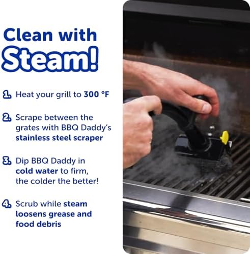 Scrub Daddy BBQ Daddy Grill Cleaner Kit - Bristle Free Grill Brush with Refil...
