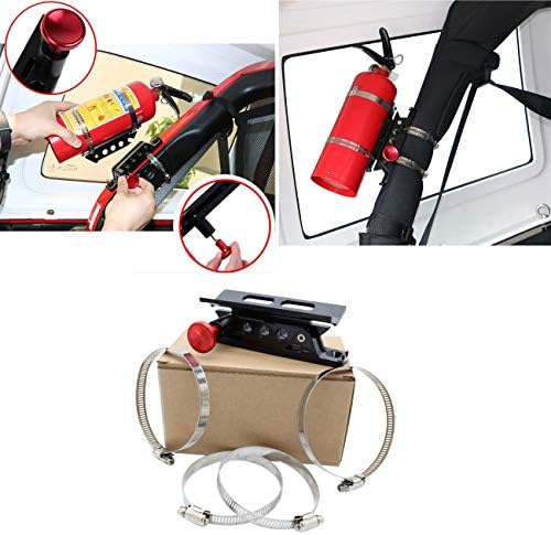 Quick Release Adjustable Aluminum Roll Bar Fire Extinguisher Holder Mount Com...