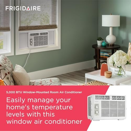 Frigidaire 5,000 BTU Window-Mounted Air Conditioner, Cools Up to 150 Sq. Ft.,...