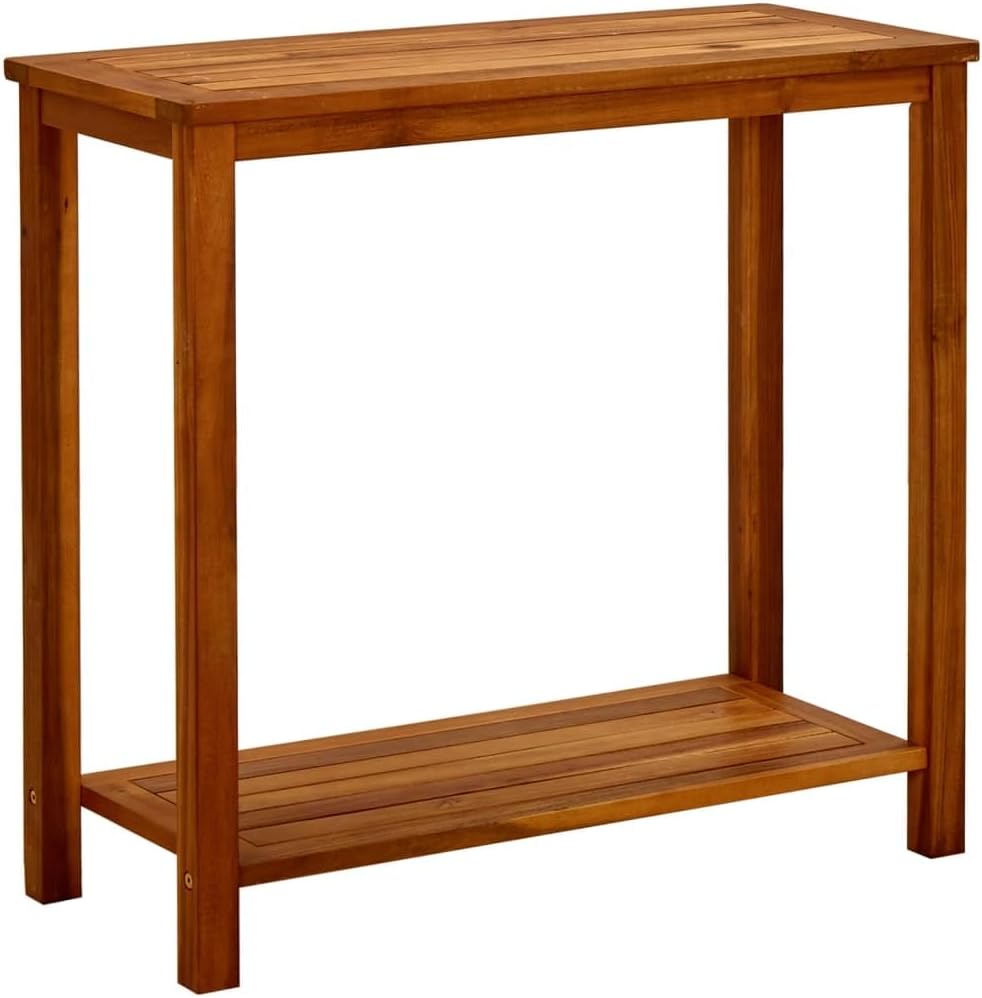 vidaXL Solid Acacia Wood Patio Console Table - 31.5"x13.8"x29.5&quo...