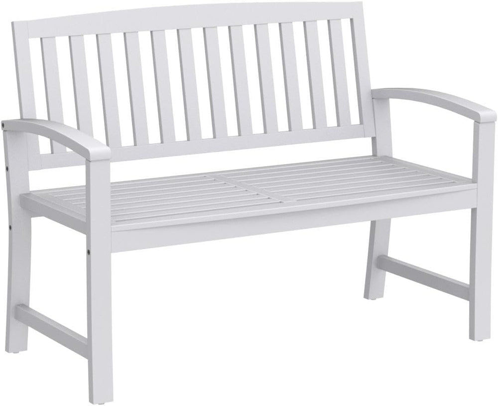 Christopher Knight Home Loja Outdoor Acacia Wood Bench, Pu White