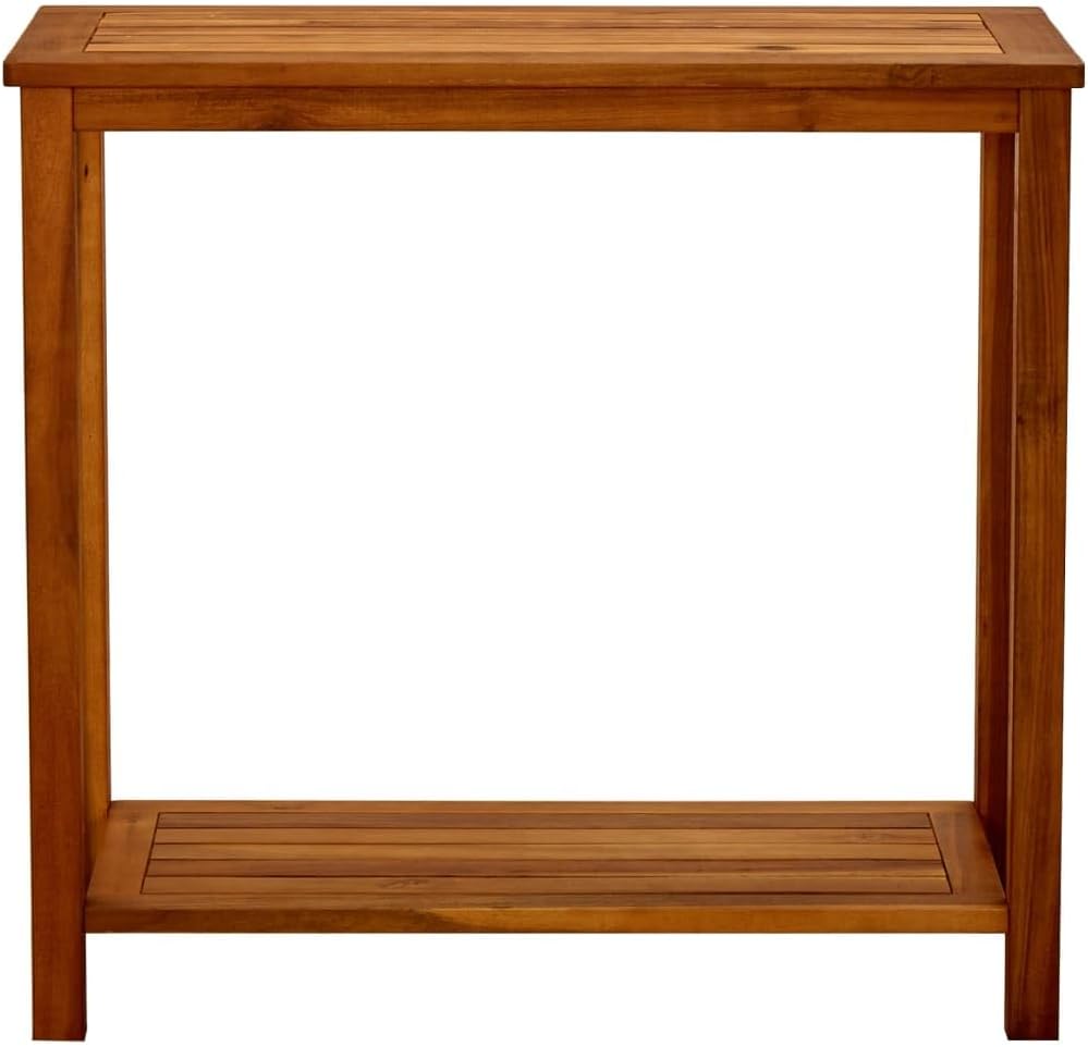 vidaXL Solid Acacia Wood Patio Console Table - 31.5"x13.8"x29.5&quo...