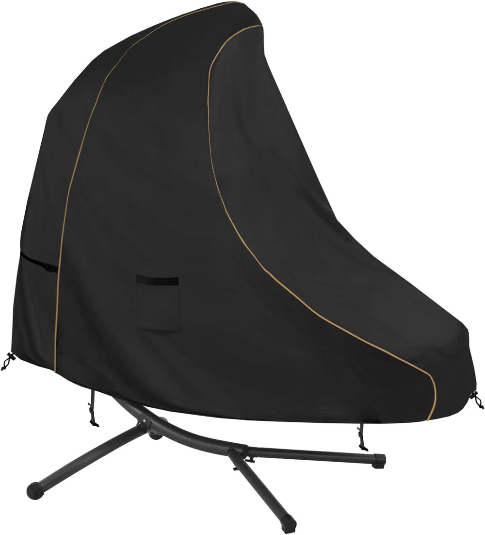 Bitubi 73 Inch Patio Hanging Chaise Lounge Cover - Classic Black 600D Tough C...