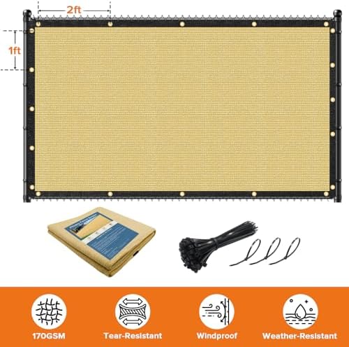 3'X16' Fence Privacy Screen Heavy Duty 170 GSM Windscreen & Dustp...