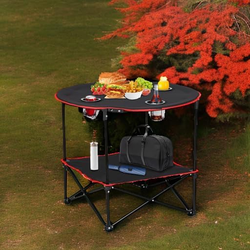 ZENY Portable Folding Picnic Table Outdoor Camping Table