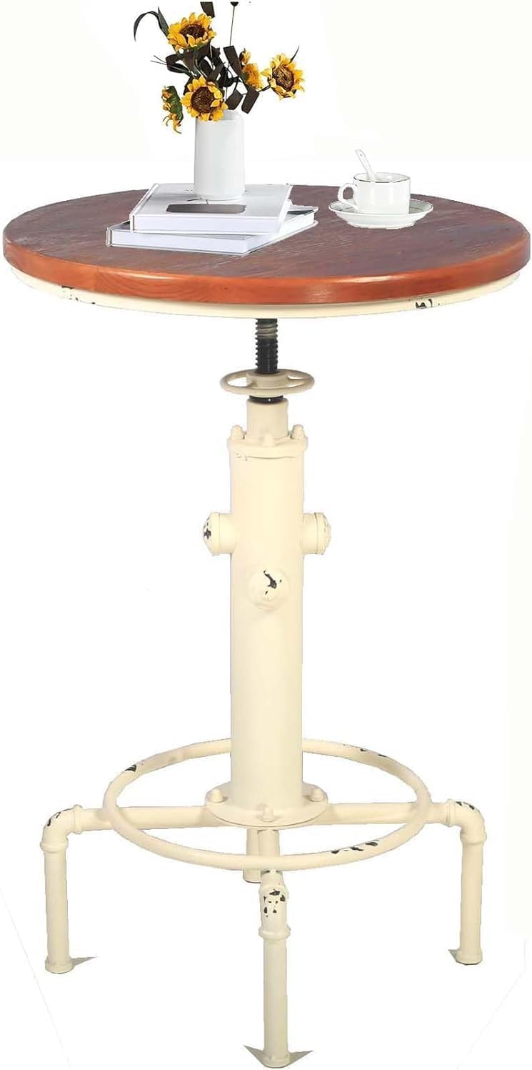 Topower 3 Piece Pub Bar Set, Antique White