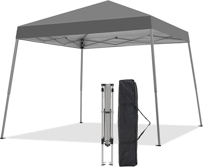 Canopy Tent, 10X10 FT Pop Up Canopy Outdoor Instant Tent Slant Legs with Carr...