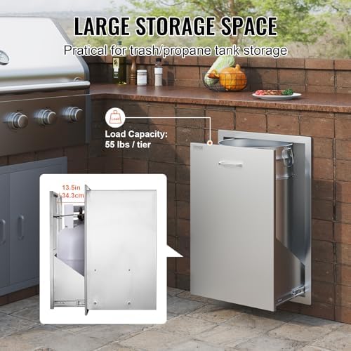 VEVOR Outdoor Kitchen Drawers 19.7"W x 29"H x 15.7"D Stainless...