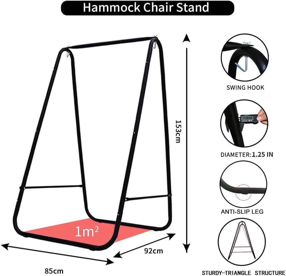 Hammock Chair with Stand,Hammock Chair Stand with Hanging Swing Chair Include...