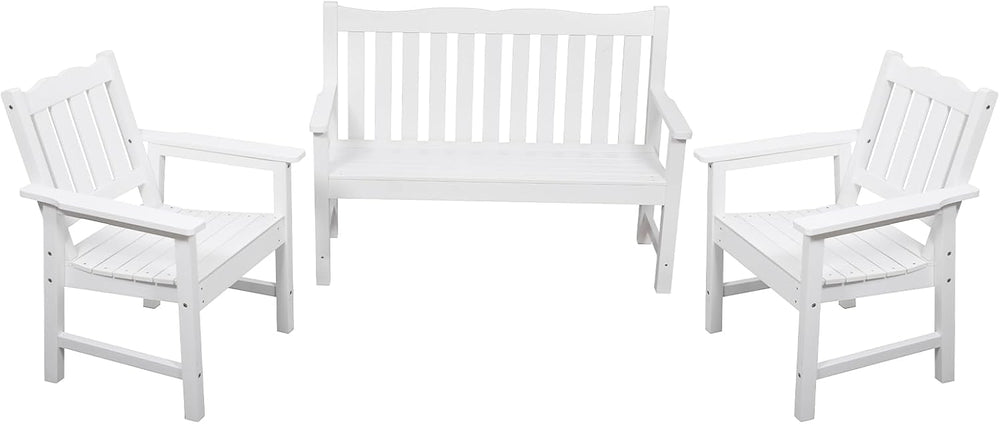 Stoog 3 Pieces All-Weather Patio Furniture Set, Include 2 Outdoor Chairs and ...