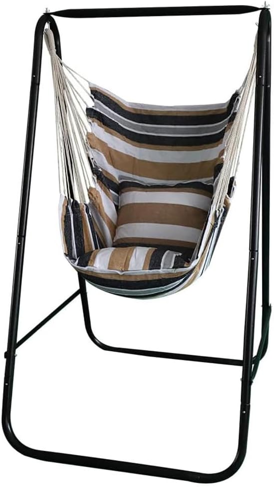 Hammock Chair with Stand,Hammock Chair Stand with Hanging Swing Chair Include...