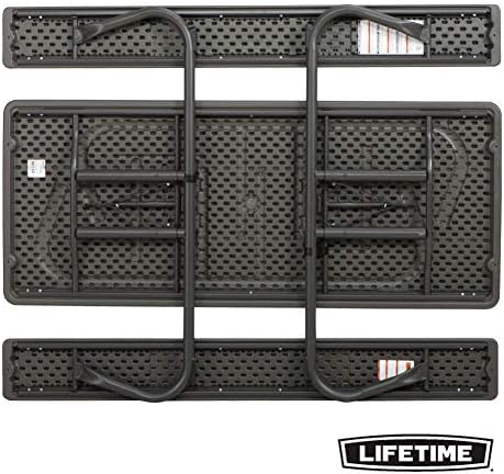 Lifetime 60112 6-Foot Picnic Table, Seats 8, Brown Plastic Top, All-Weather S...