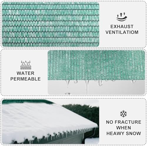 SUNNY GUARD Sun Shade Cloth, 20 x 20 FT Green HDPE Mesh