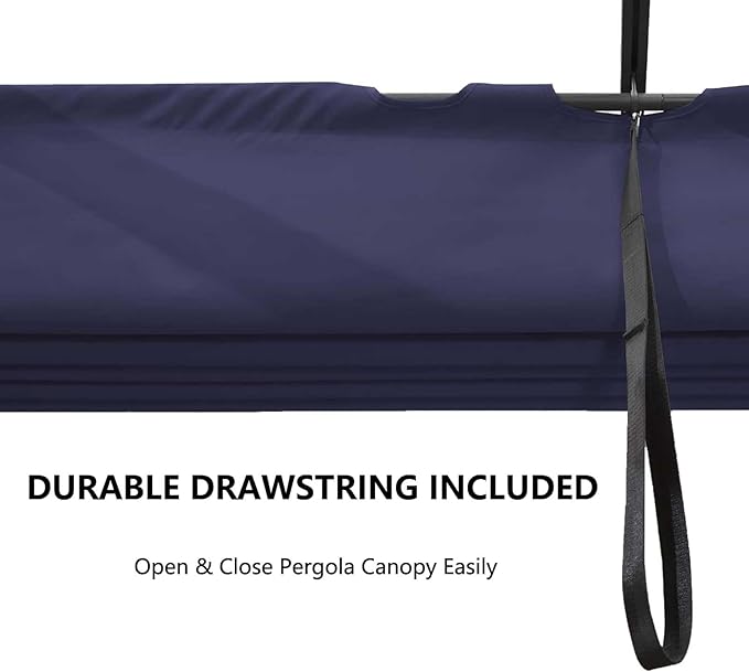 Pergola Shade Cover Replacement Canopy Top Compatible with 10 X 10 ft 6-Bar P...
