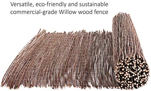 Forever Bamboo Natural Willow Rolled Panel Fence Natural 192 in L x 72 in H