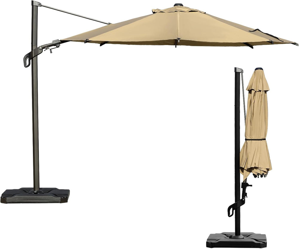 Abba Patio 10FT Vienna Offset Patio Umbrella Outdoor Cantilever Umbrella with...