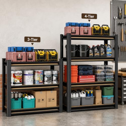 Heavy Duty Garage Shelving 3 Tier, 31.5" H × 34" W × 18" D