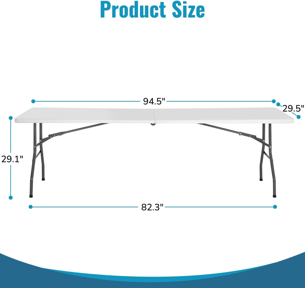 PayLessHere | 8FT Folding Table | White | Portable Plastic Table