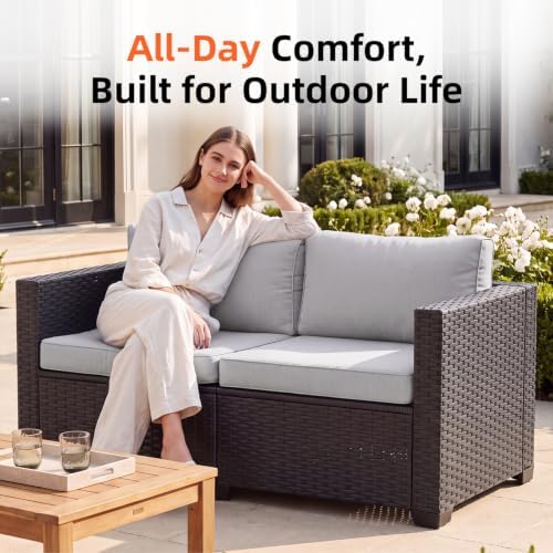 LazySunsets 1-Piece Outdoor Patio Furniture Set, Grey