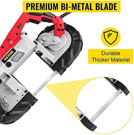 VEVOR Portable Band Saw, 5Inch Cutting Capacity Corded BandSaw, Variable Spee...