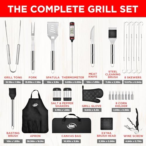 Kaluns Grilling Accessories, Dad Gifts for Christmas, Heavy Duty Stainless St...