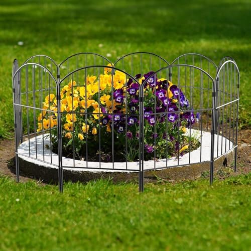 VANCASTLE Decorative Garden Fence Outdoor, 20ft (L) x 24in (H), 19 Panels
