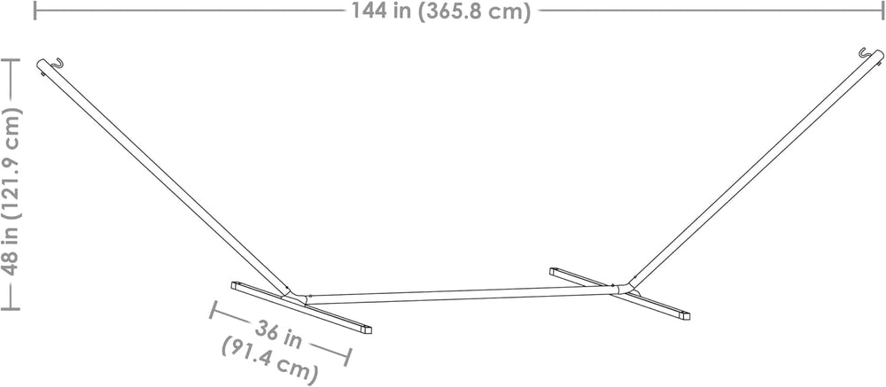 Sunnydaze Heavy-Duty Hammock Stand for Outside, Black, Easy Assembly