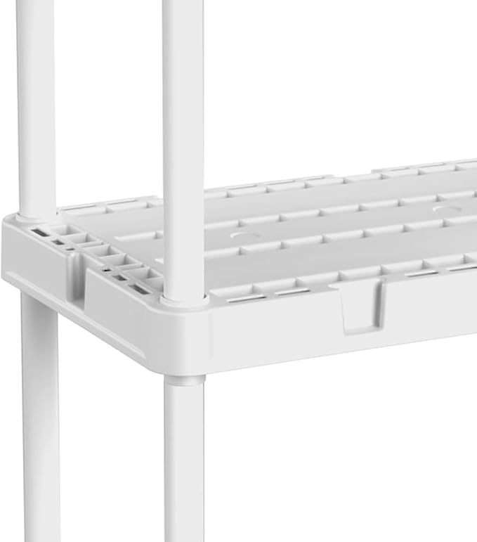 Gracious Living 2 Pack Light Duty Storage Shelves, Knect-A-Shelf 3-Shelf Vent...