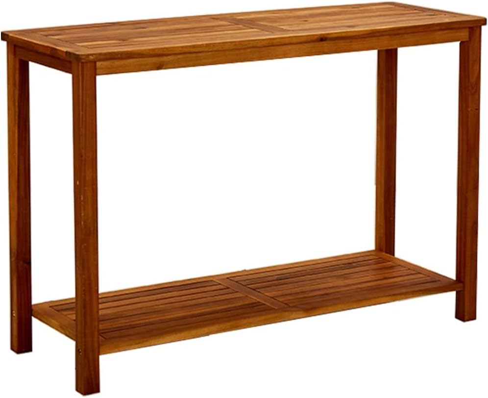 vidaXL Patio Console Table 43.3"x15.7"x29.5" Solid Acacia Wood