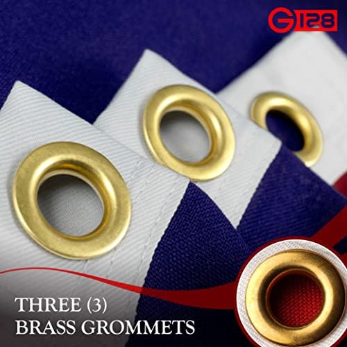 G128 6x10 Ft American Flag Outdoor Deluxe TearProof Series, Featuring Super T...