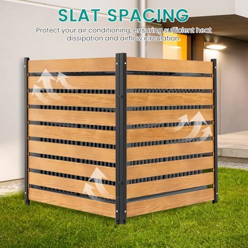 SUNYRISY 38" W x 60" H Air Conditioner Fence Privacy Screen Panel