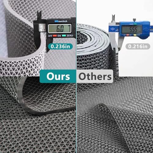 WochiTV Non Slip Drainage Mats PVC Pool Floor Mat 0.23'' Thick Outdoo...
