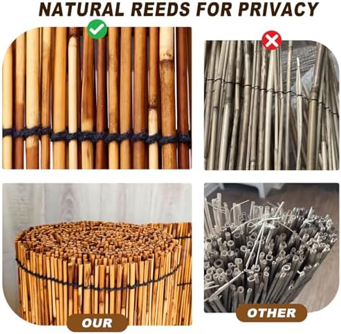 Reed Fencing Rolls,Patio Privacy Screen,Decorative Bamboo Fence Rolls for Pat...