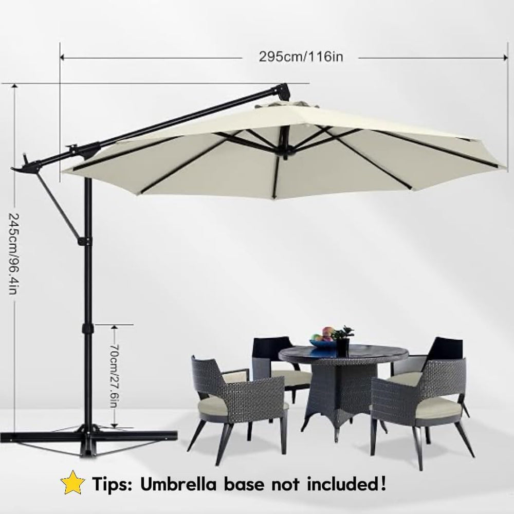 ABCCANOPY 10FT Cantilever Offset Hanging Patio Umbrella