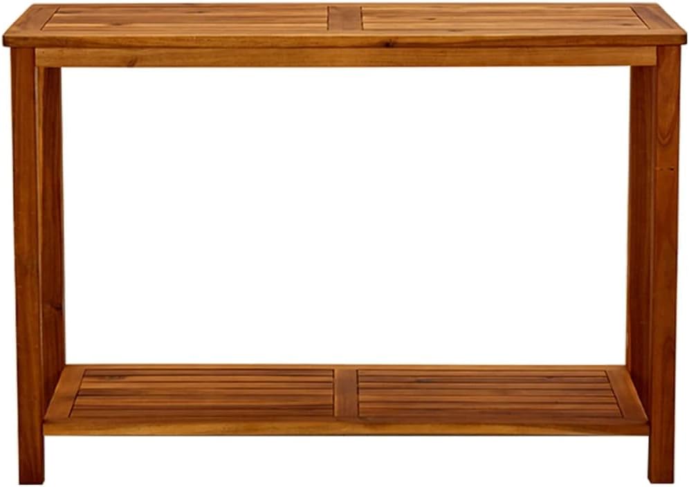 vidaXL Patio Console Table 43.3"x15.7"x29.5" Solid Acacia Wood