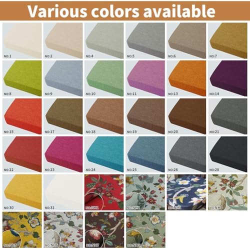 3cm Thick Bench Cushion for Indoor/Outdoor Custom Size Thick Linen Non-Slip S...