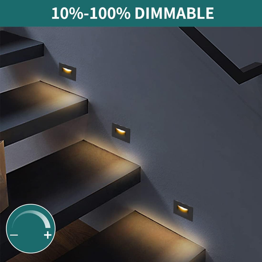 kadision 120V Dimmable LED Step Lights, 3000K/4000K/5000K, 4-Pack