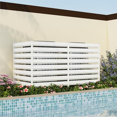 42" H x 39" W (3 Panels) No-Dig Metal Fence Privacy Screen, Outdoor...